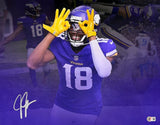 Justin Jefferson Signed 16x20 Minnesota Vikings Griddy Photo BAS