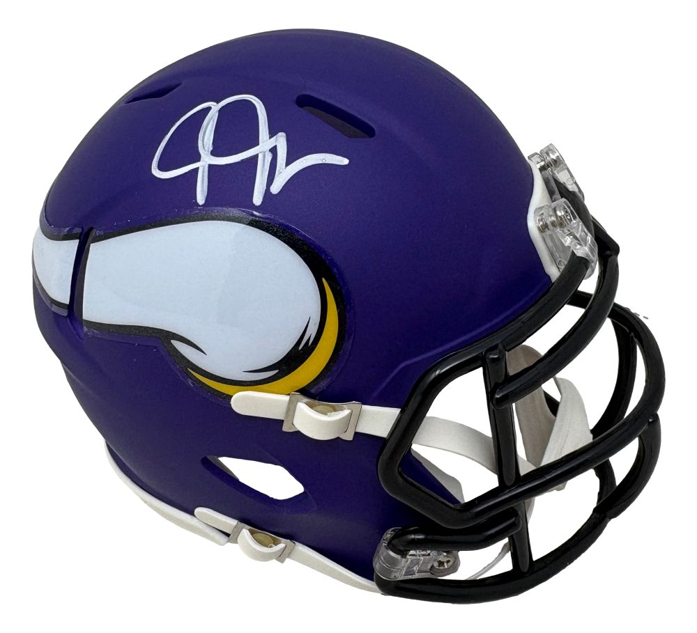 Justin Jefferson Signed Minnesota Vikings Mini Speed Helmet Prova Hologram