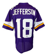 Justin Jefferson Minnesota Signed Purple Football Jersey BAS