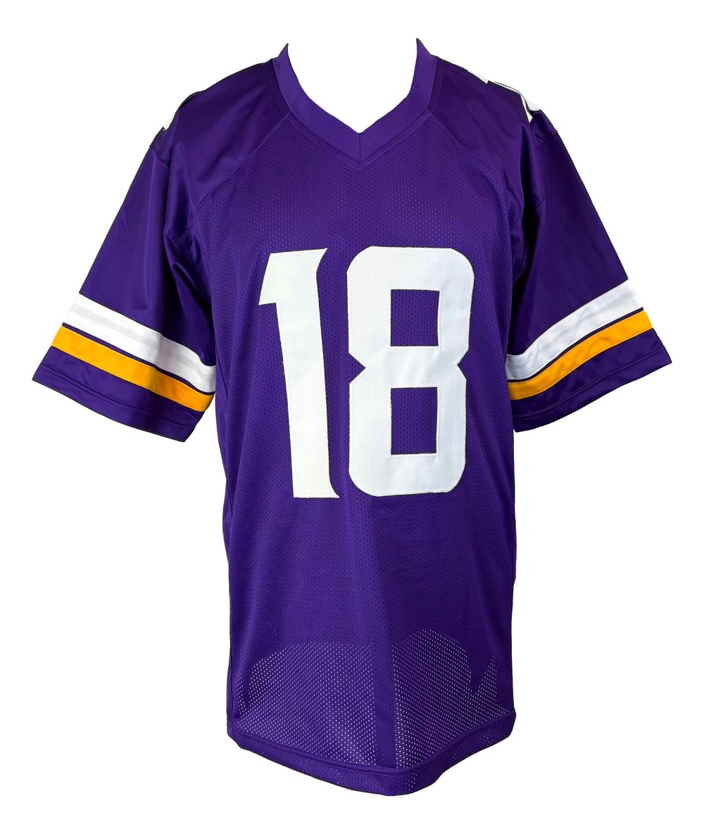 Justin Jefferson Minnesota Signed Purple Football Jersey BAS