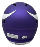 Justin Jefferson Signed Minnesota Vikings Full Size Replica Speed Helmet BAS