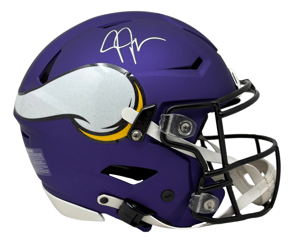 Justin Jefferson Signed Minnesota Vikings FS Authentic SpeedFlex Helmet BAS