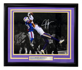 Justin Jefferson Signed Framed 16x20 Minnesota Vikings vs Bills Photo BAS
