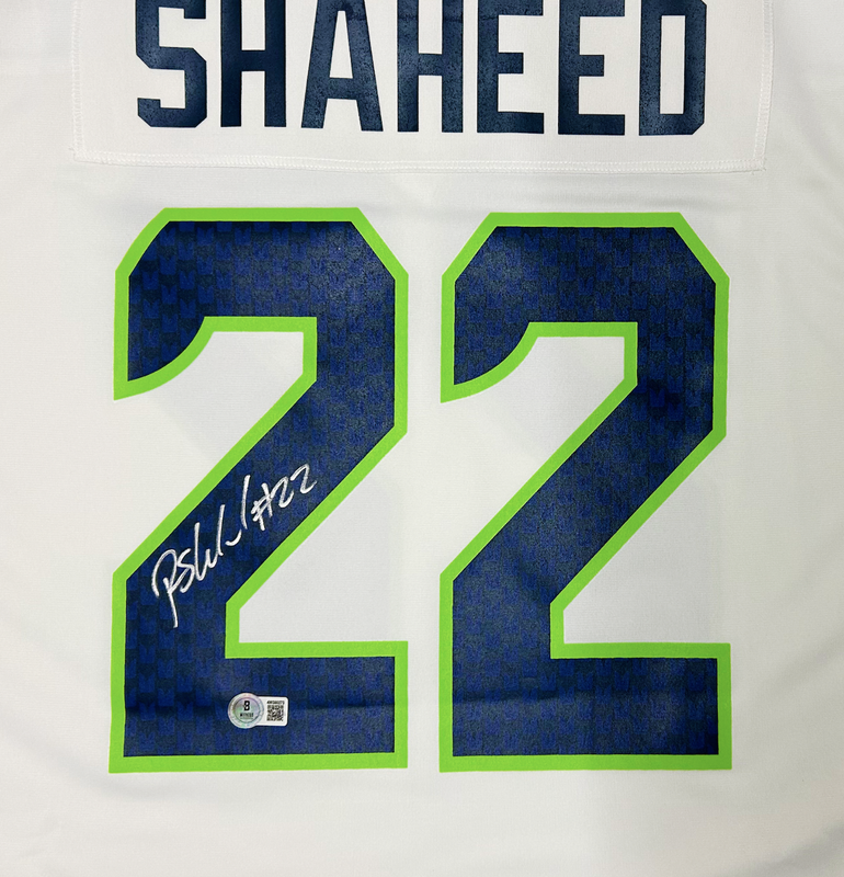Rashid Shaheed Autographed Seattle Seahawks White Nike Game Jersey Beckett Witnessed