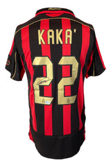 Kaka Signed AC Milan Red Adidas Soccer Jersey BAS