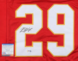 Kareem Hunt Kansas City Signed Red Football Jersey PSA/DNA