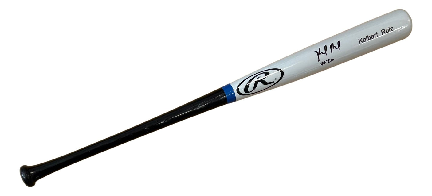 Keibert Ruiz Washington Nationals Signed Rawlings Baseball Bat BAS