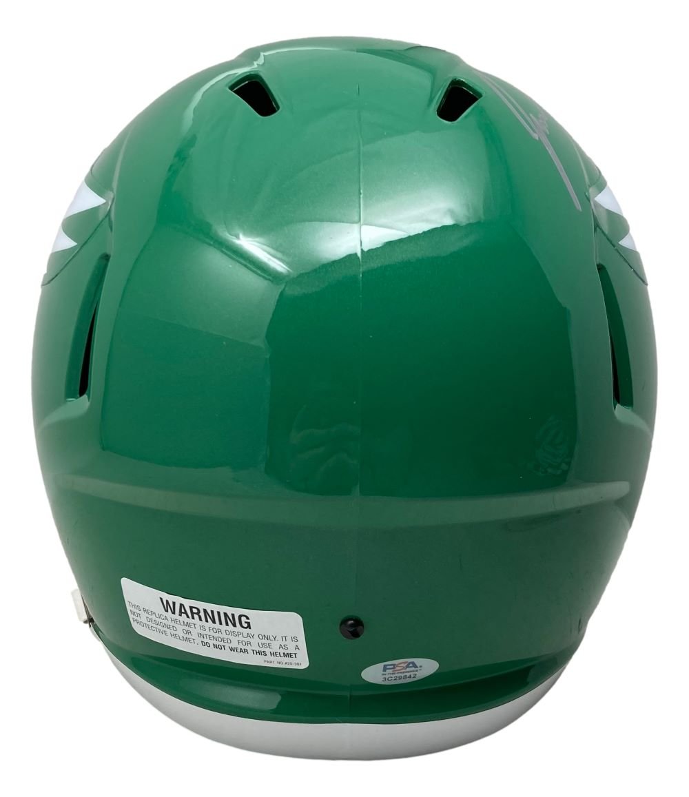 Jason Kelce Signed Eagles FS Kelly Green Speed Rep Helmet PSA ITP Holo w/ Case - Sports Integrity