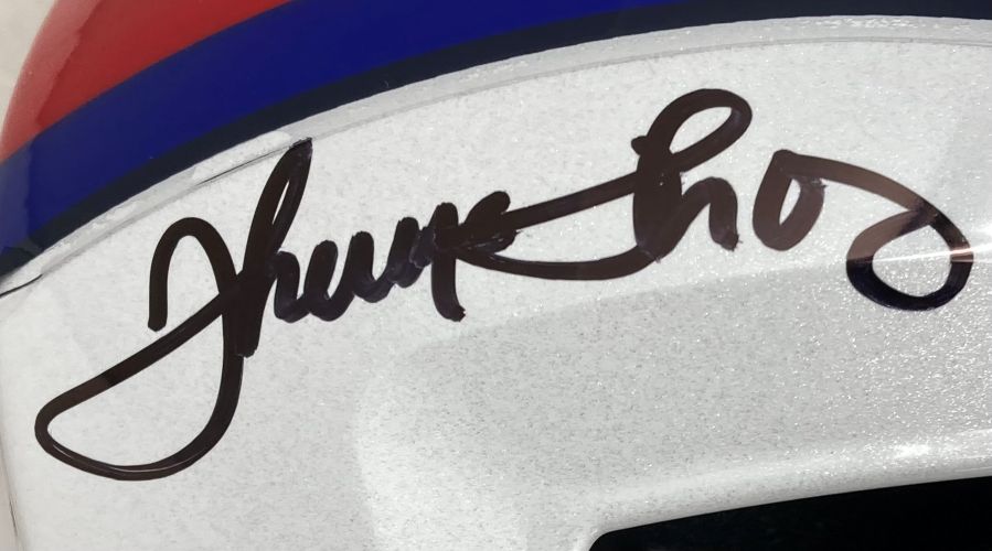 Kelly Thomas Reed Signed Bills FS Authentic SpeedFlex Helmet Bills Dynasty BAS