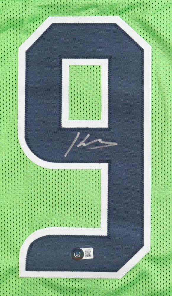 Kenneth Walker III Seattle Signed Green Football Jersey BAS