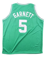 Kevin Garnett Boston Signed Green Basketball Jersey JSA QR
