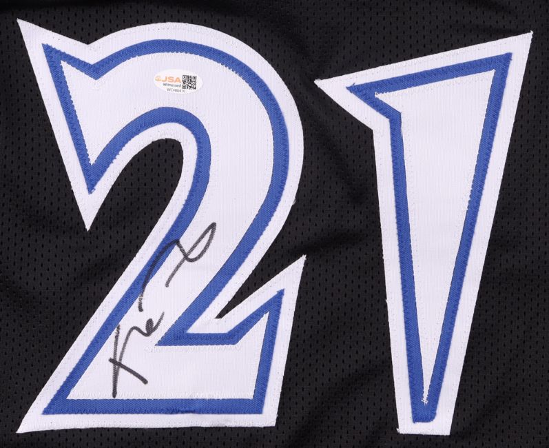 Kevin Garnett Minnesota Signed Alternate Black Basketball Jersey JSA QR
