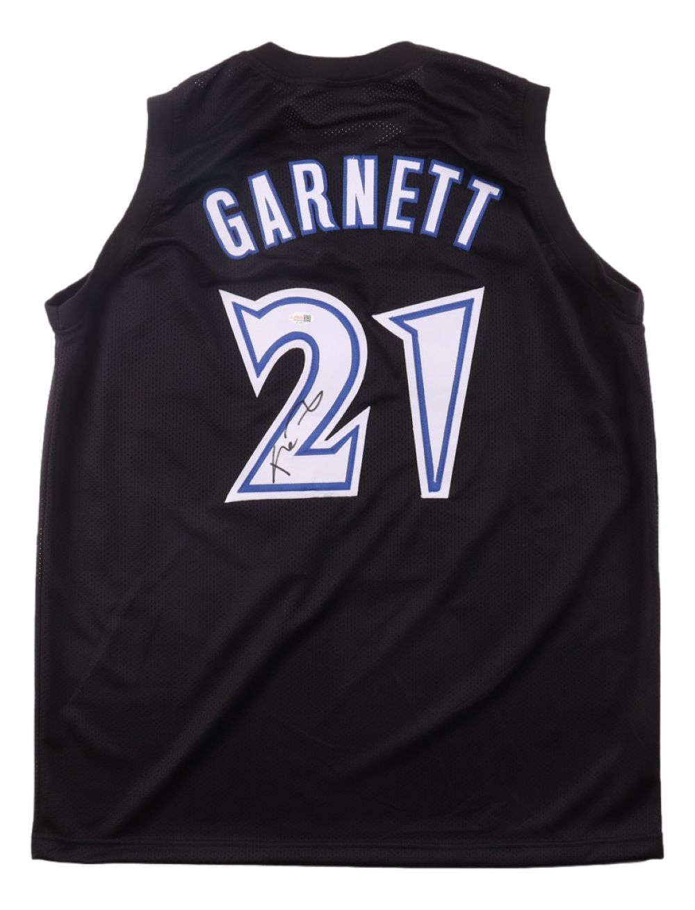 Kevin Garnett Minnesota Signed Alternate Black Basketball Jersey JSA QR