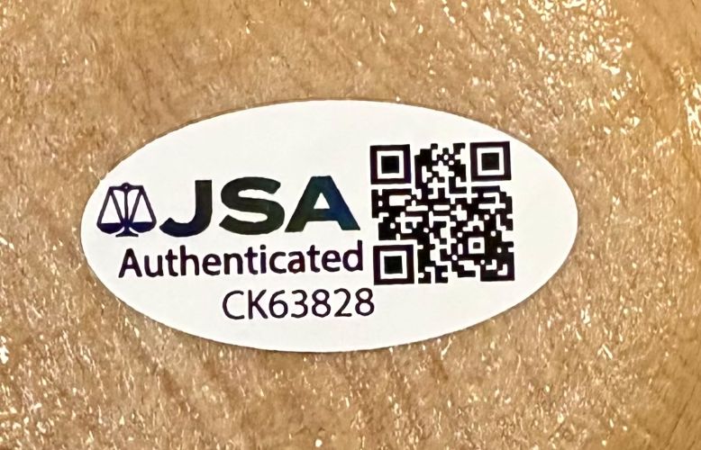 Kirk Gibson Los Angeles Dodgers Signed Tan Louisville Slugger Bat JSA QR