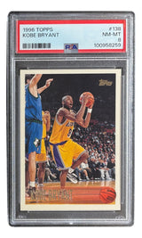 1996-97 Topps #138 Kobe Bryant Los Angeles Lakers Rookie Card PSA NM-MT8