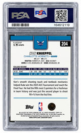 2025 Topps #204 Kon Knueppel Charlotte Hornets Rookie Card PSA Gem MT 10