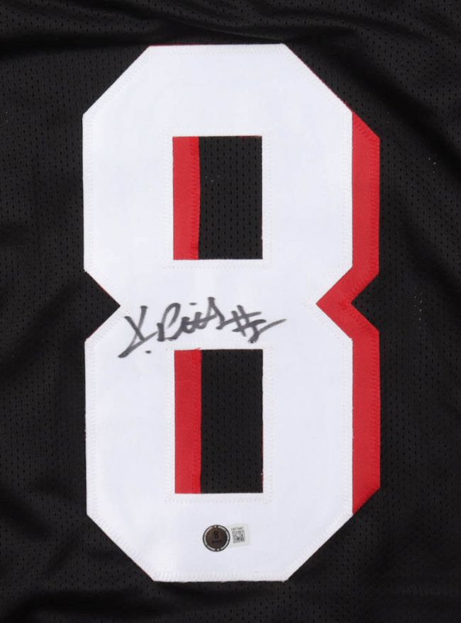 Kyle Pitts Atlanta Signed Black Football Jersey BAS