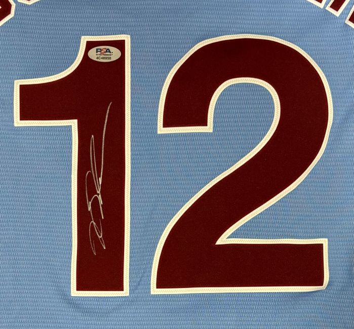 Kyle Schwarber Signed Philadelphia Philles Nike Throwback Replica Jersey PSA/DNA