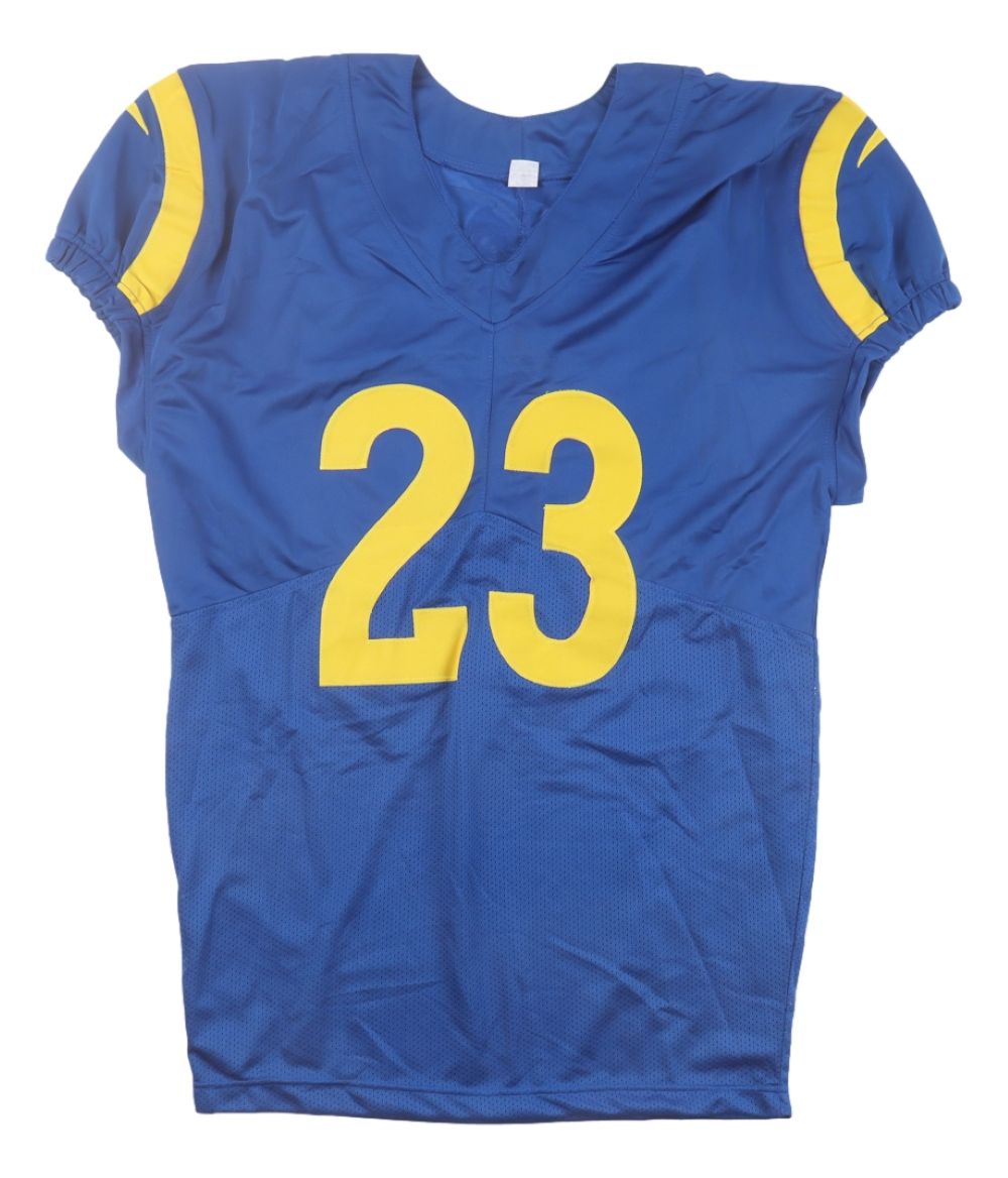 Kyren Williams Los Angeles Signed Blue Pro-Cut Football Jersey BAS ITP