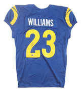Kyren Williams Los Angeles Signed Blue Pro-Cut Football Jersey BAS ITP