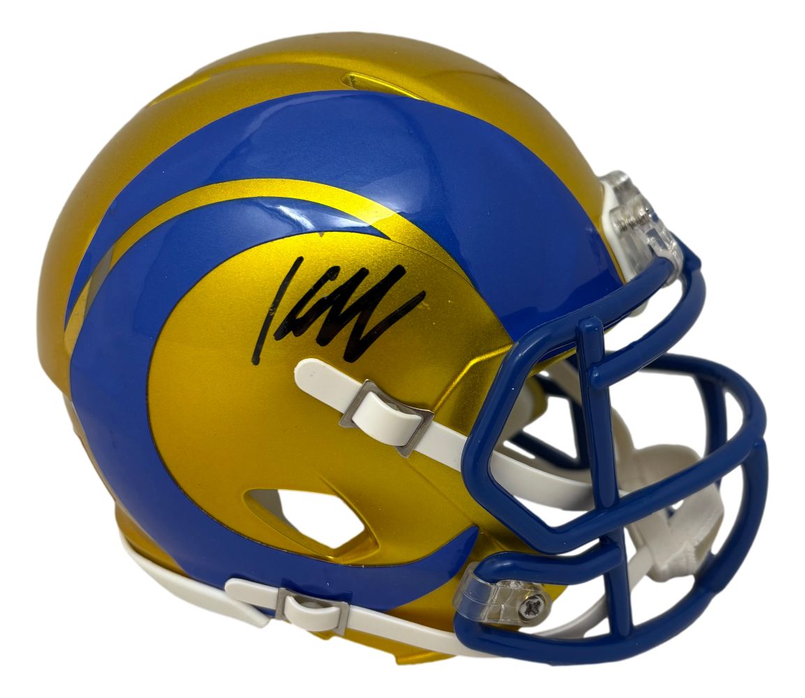 Kyren Williams Signed Los Angeles Rams Flash Mini Speed Helmet JSA