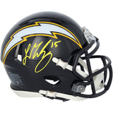 Ladd McConkey Autographed Los Angeles Chargers Navy 2025 Alternate Speed Mini Helmet Fanatics