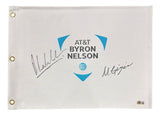 Anirban Lahiri Max Greyserman Signed AT&T Byron Nelson Golf Flag BAS