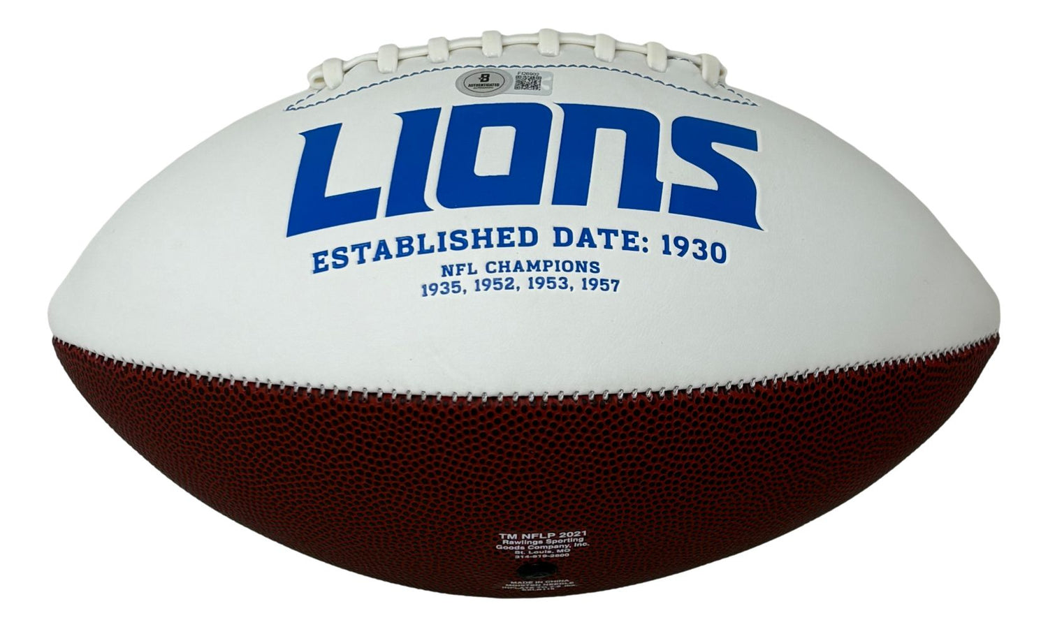 Sam LaPorta Signed Detroit Lions Logo Football BAS ITP w/ Case