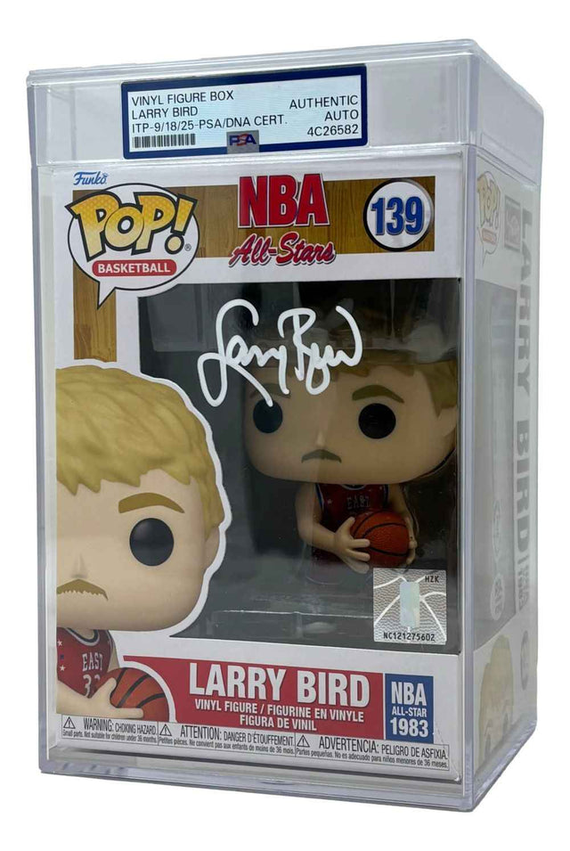 Larry Bird Signed Boston Celtics All-Star Funko Pop #139 PSA Encapsulated