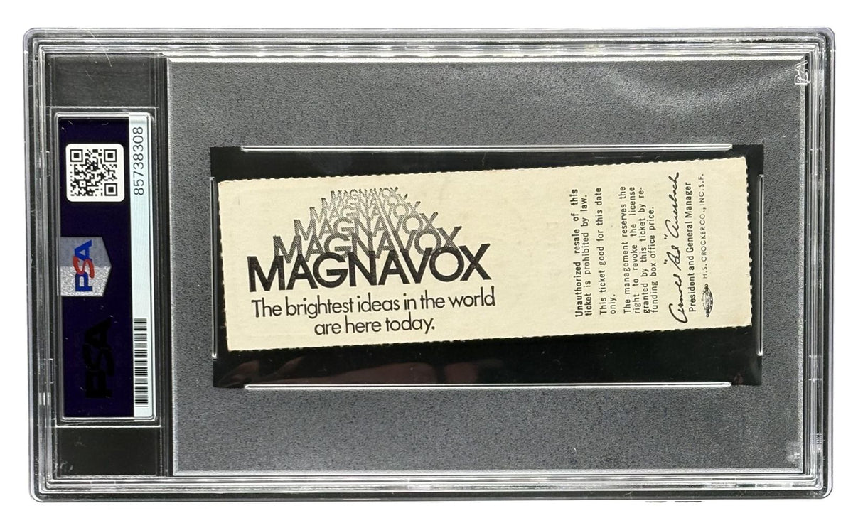 Larry Bird Signed Celtics vs Dallas Nov 12 1982 Ticket Stub PSA Auto Gem MT 10