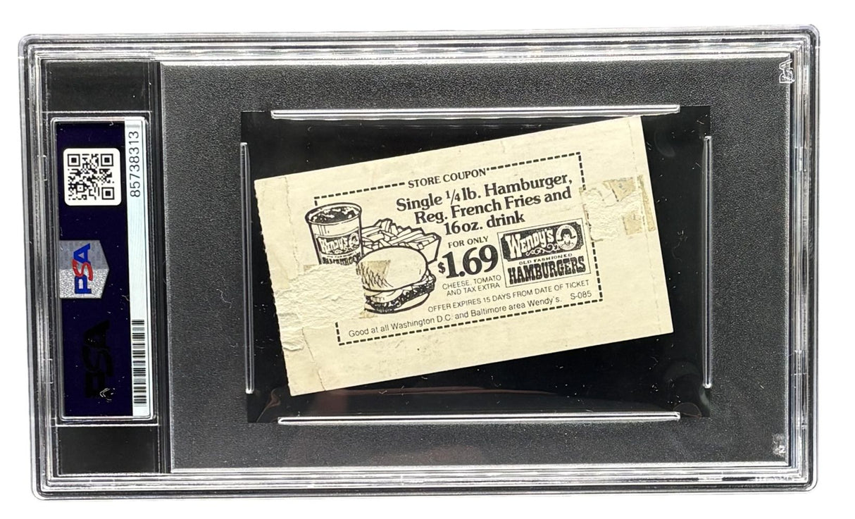 Larry Bird Signed Celtics vs Bullets 1982 Game 4 Ticket Stub PSA Auto Gem MT 10