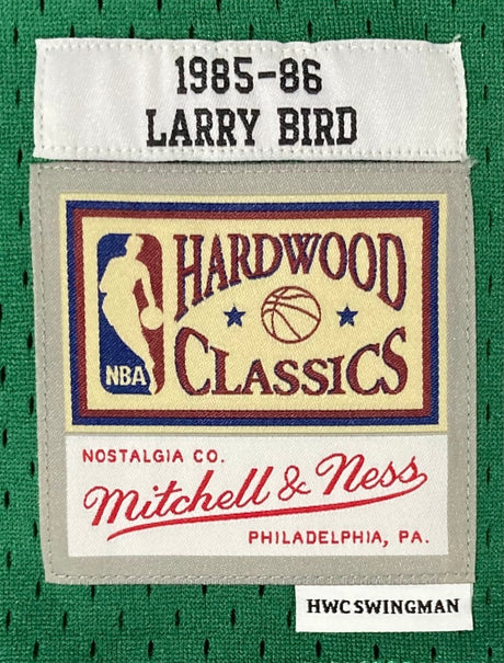 Larry Bird Signed Boston Celtics Green M&N HWC Swingman Jersey Bird+JSA ITP - Sports Integrity