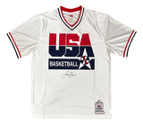 Larry Bird Signed USA M&N Authentic Dream Team Warm Up Shooting Shirt PSA/DNA