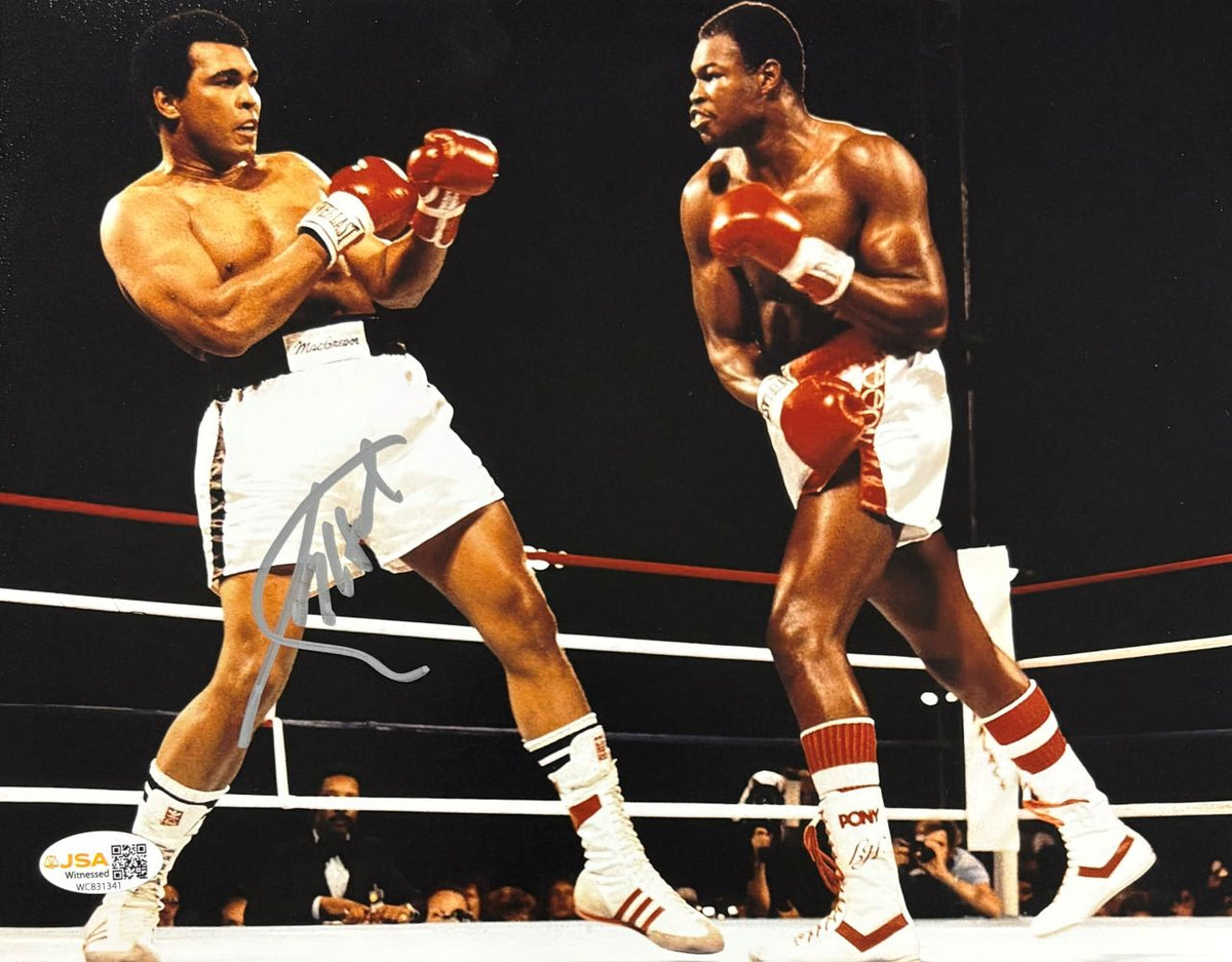 Larry Holmes Signed 8x10 Boxing vs Muhammad Ali Photo 2 JSA QR