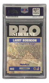 Larry Robinson Signed 1991 Pinnacle #403 Los Angeles Kings Hockey Card PSA/DNA - Sports Integrity