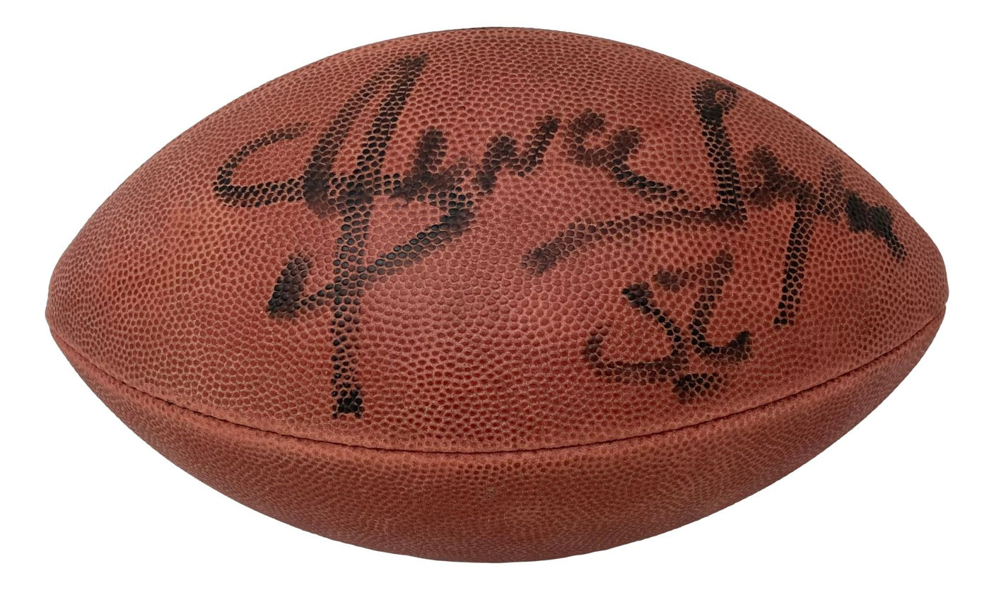 Lawrence Taylor Giants Signed NFL Super Bowl XXV Wilson Duke Football JSA Holo