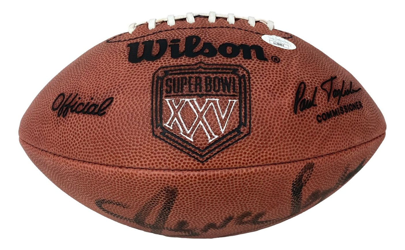Lawrence Taylor Giants Signed NFL Super Bowl XXV Wilson Duke Football JSA Holo