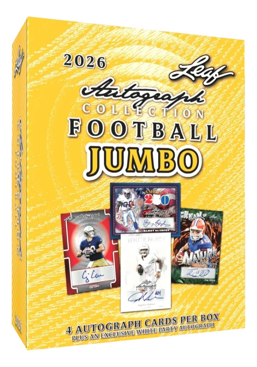 FACTORY SEALED 2026 Leaf Autograph Collection Football Jumbo Box
