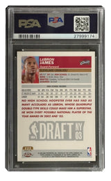 2003 Topps Chrome Lebron James #111 Cavs Rookie Refractor Card PSA Gem NM-MT 8