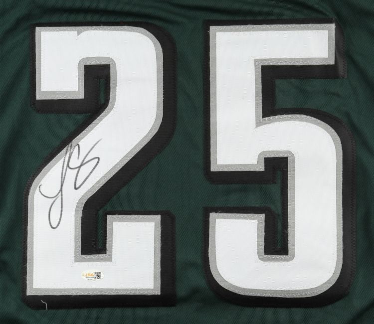 LeSean McCoy Philadelphia Signed Green Football Jersey JSA QR Hologram
