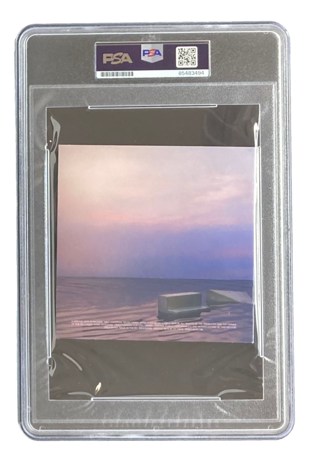 A Lewis Capaldi Signed Slabbed Broken By Desire To Be Heavenly Sent CD Booklet by Sports Integrity, encased in a PSA-graded case with visible PSA labels.