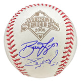 Brad Lidge Carlos Ruiz Signed Phillies 2008 World Series Baseball JSA ITP - Sports Integrity