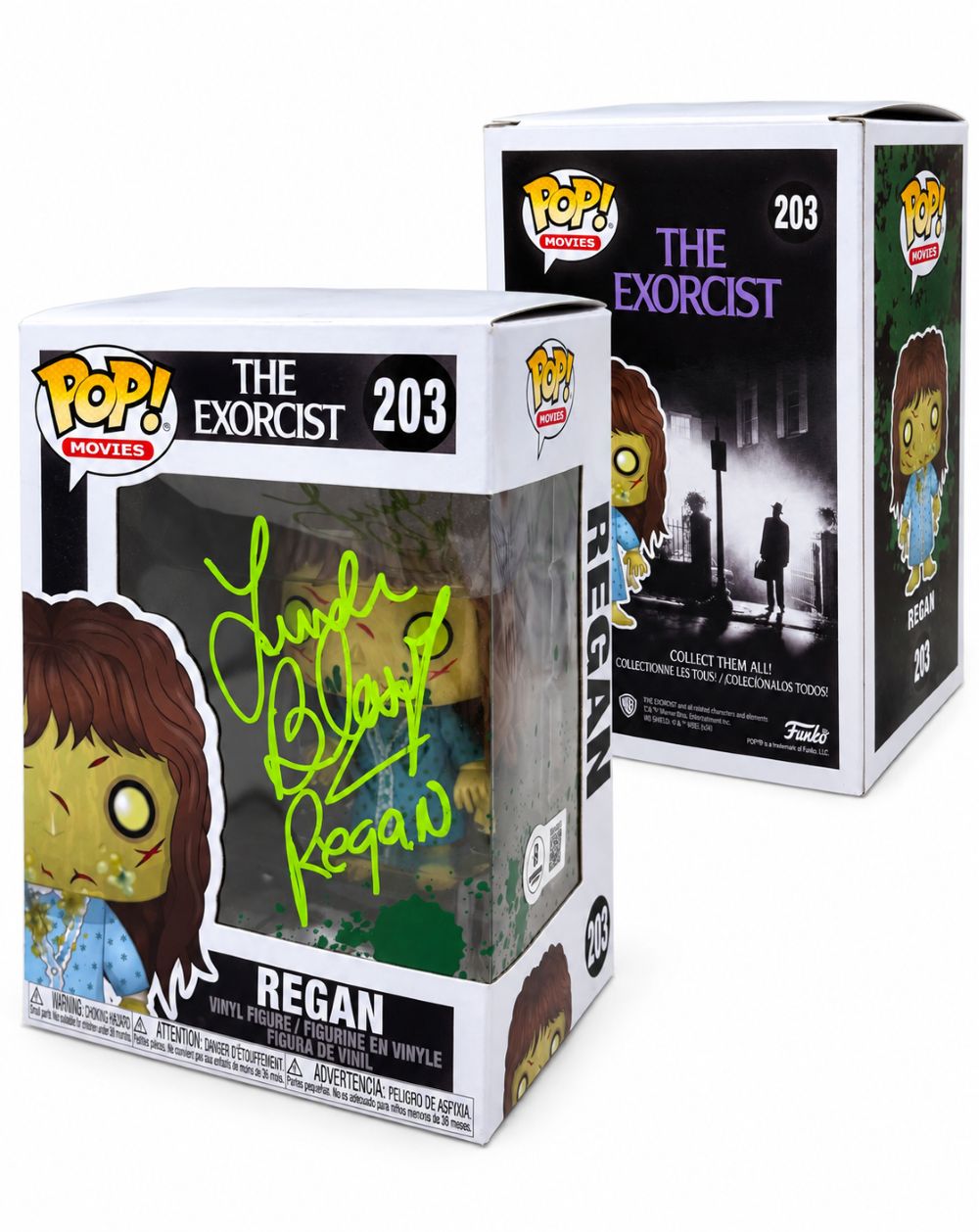 Linda Blair Signed The Exorcist Funko Pop #203 Regan BAS