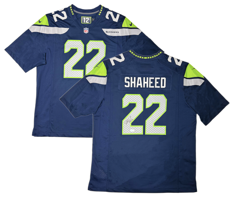 Rashid Shaheed Autographed Seattle Seahawks Navy Nike Game Jersey Beckett Witnessed