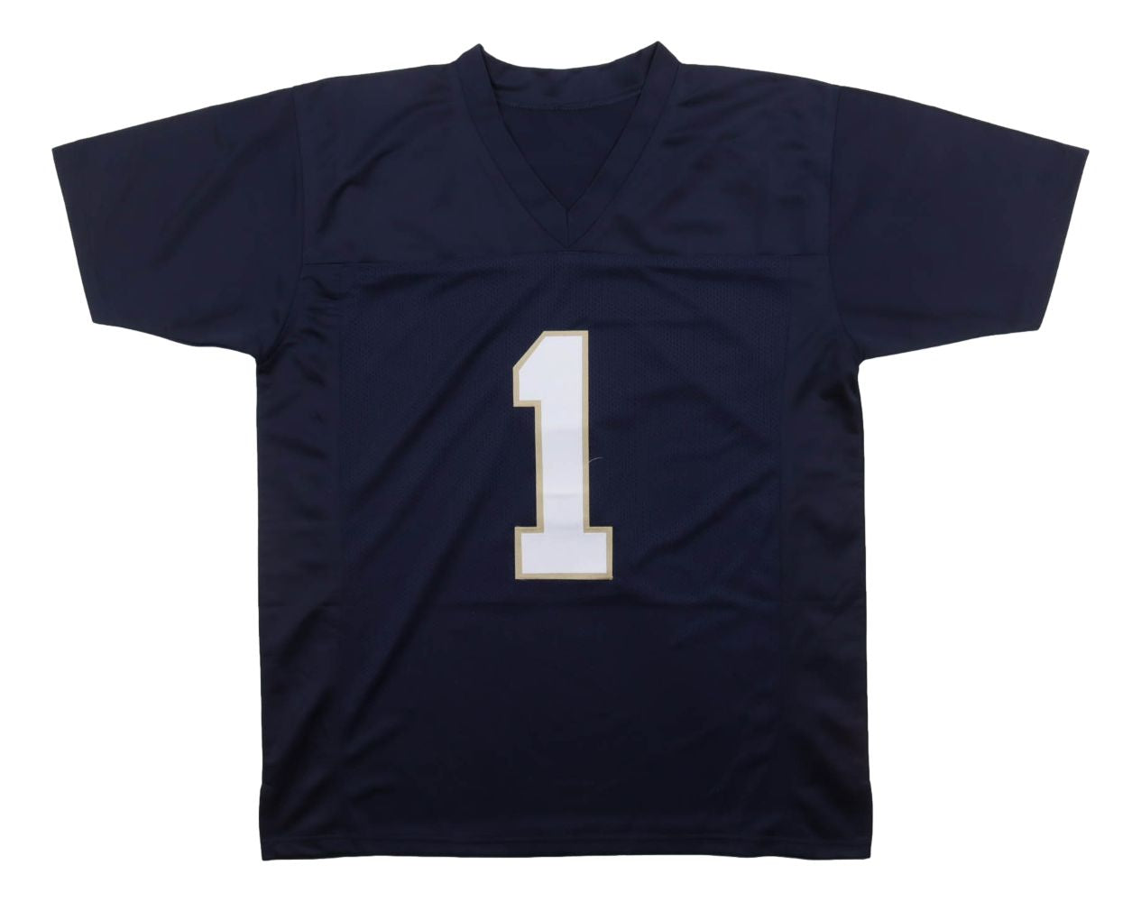 Coach Lou Holtz Notre Dame Signed Navy Blue Football Jersey JSA