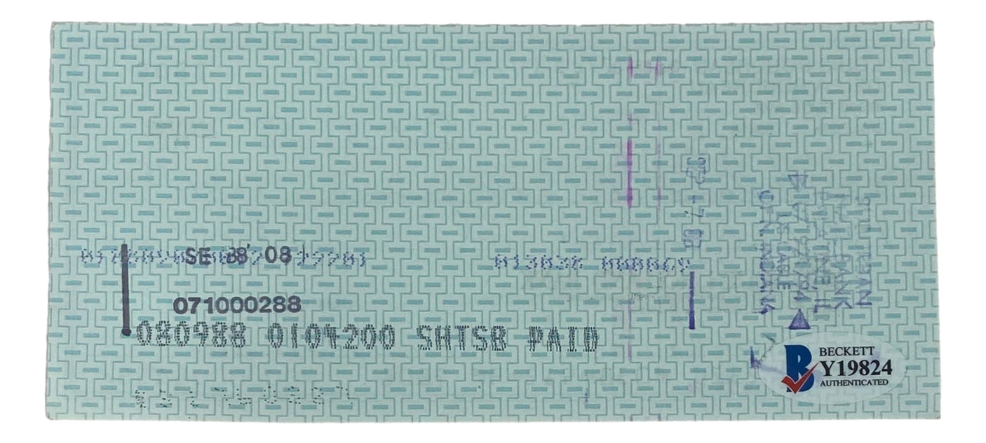 Lou Boudreau Cleveland Signed Bank Check #7806 BAS