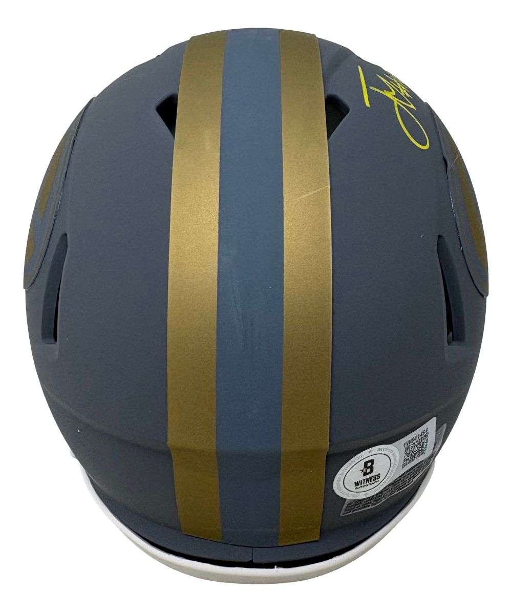 Jordan Love Signed Green Bay Packers Slate Mini Speed Helmet 2 BAS