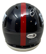 Lawrence Taylor Signed New York Giants Throwback Mini Helmet JSA QR w/ Case