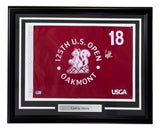 Ludvig Aberg Signed Framed 125th PGA US Open Golf Flag BAS