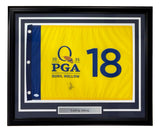Ludvig Aberg Signed Framed 2025 PGA Championship Golf Flag JSA